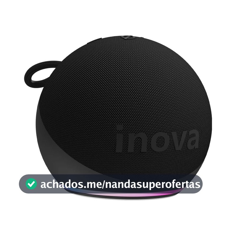Inova Mini Caixa Caixinha De Som Bluetooth Portátil, Potente Tws Com Rádio Fm E Luzes Rgb, Ipx6 À Prova D'água, Longa Duração Caixa De Som Bluetooth