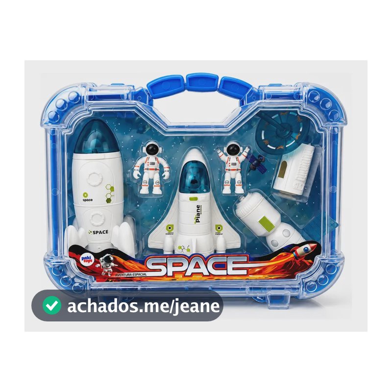 Maleta Space Infantil Paki Toys Kit Espacial Astronauta Azul