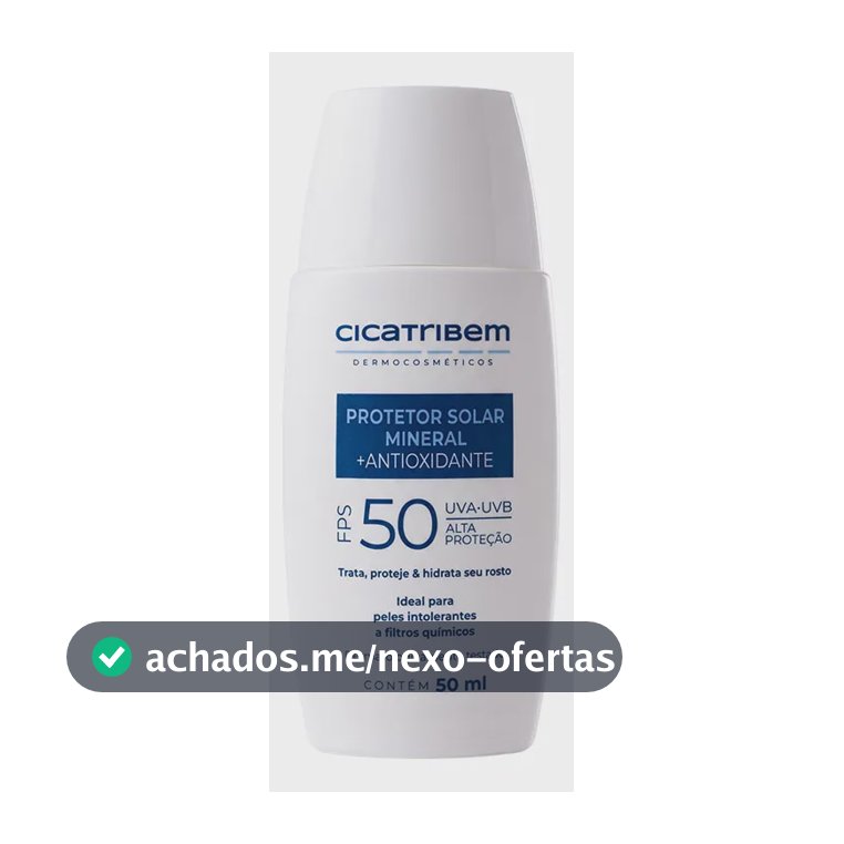 Protetor Solar Mineral Facial 50 Fps Cicatribem 50ml