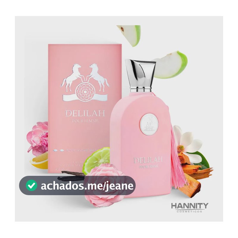 Perfume Delilah Árabe Maison Alhambra Pour Feminino 100ml Hannity Cosmeticos