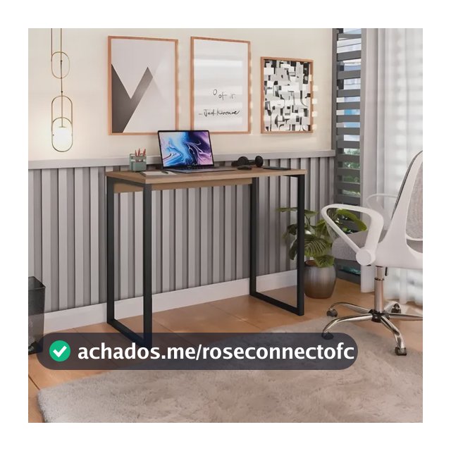 Escrivaninha Industrial Mesa Estudo Aparador Office Aço Mdf