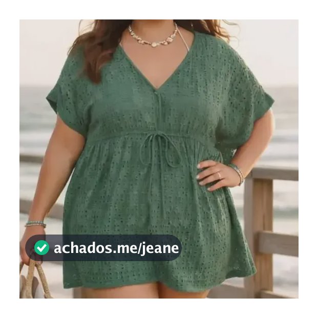 Saída De Praia Plus Size Moda Praia Elegante E Fresca