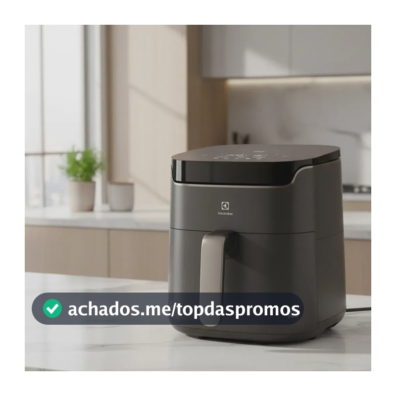 Air fryer Fritadeira Elétrica sem oleo Rita Lobo 5,6L 9 receitas funções pré-definidas Painel Digital timer 60min desligamento automático cesto removivel antiaderente 1400W Electrolux EAF45 Cinza