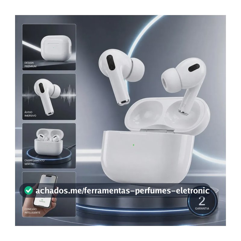 Fone Ouvido Bluetooth 5.4 Sem Fio Estojo De Carregamento Anti Ruido A Prova Dagua Compatível Com Ios Samsung Galaxy Android Tws Wireless Air Premium Microfone Touch Marca B Basto