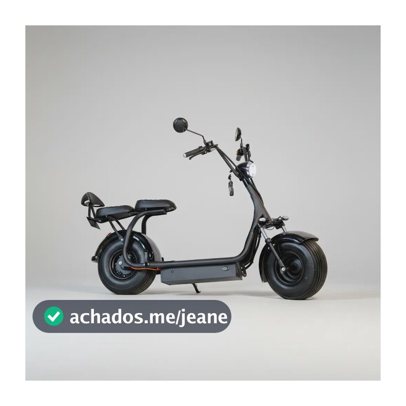 Scooter Elétrica Citycoco 1000w Adulto Recarregável Sem Cnh Preto