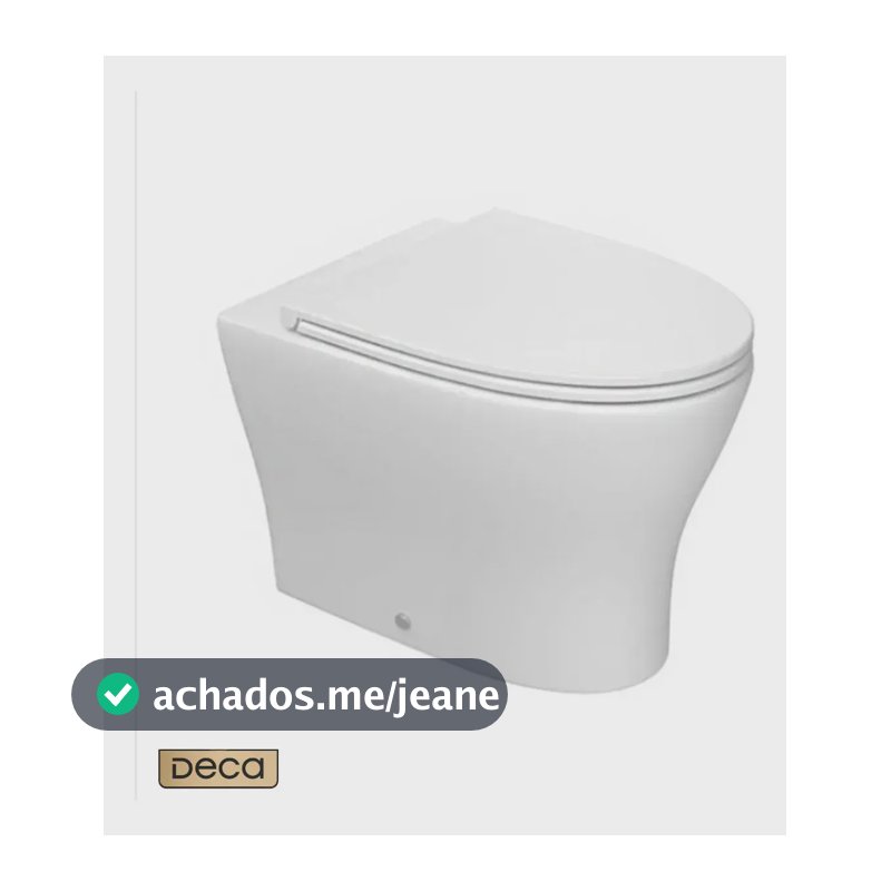 Kit Vaso Sanitário Deca Level Total Clean com Assento Soft Close, Saída Vertical e Jato Plus