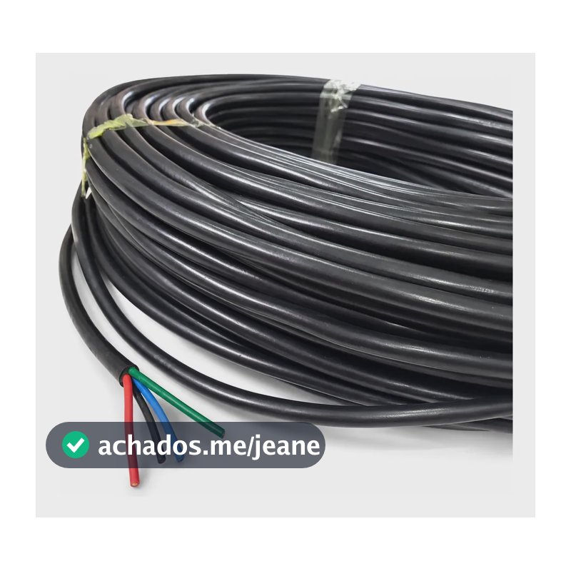 Cabo Pp 4 X 2,5mm - 10 Metros Preto