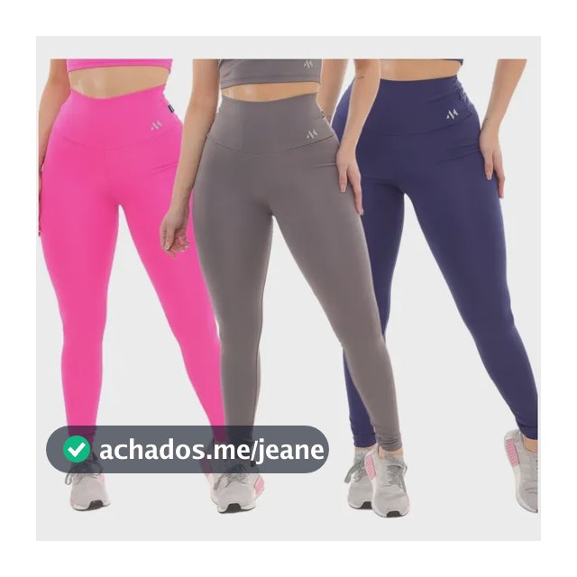Kit  3 Legging Blackout Liberdade De Movimento No Treino