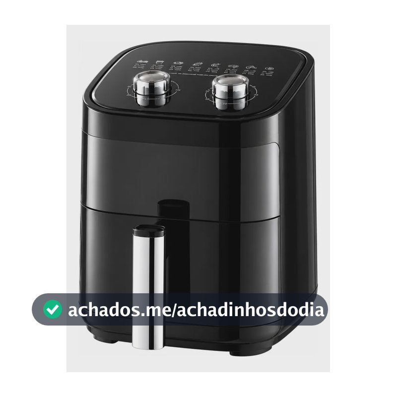 Fritadeira Elétrica Air Fry Elgin 3 Litros 1200w Knob Duplo Preto-220v 220v