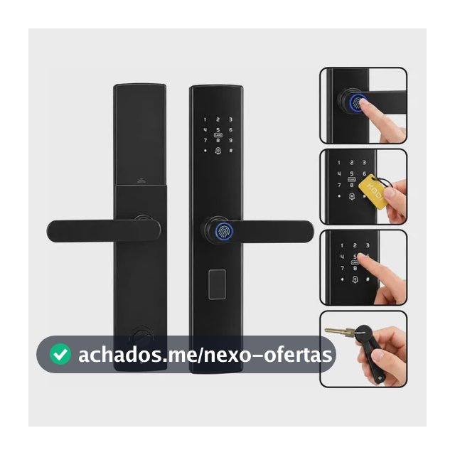 Fechadura Digital De Sobrepor Impressão Digital Biológica Preto