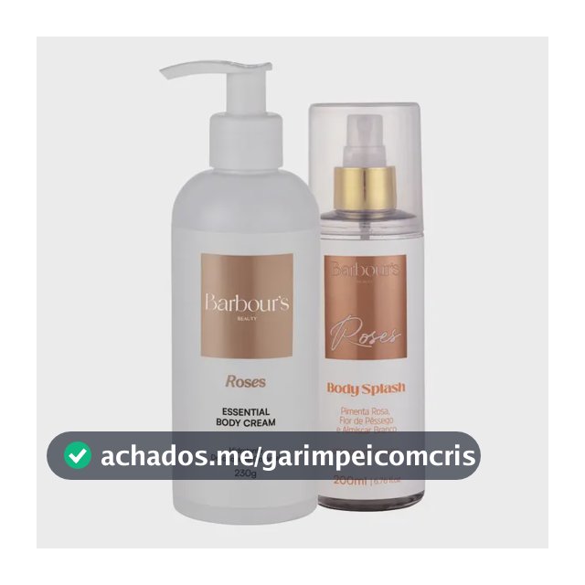 Kit Body Splash E Hidratante Roses Barbour's