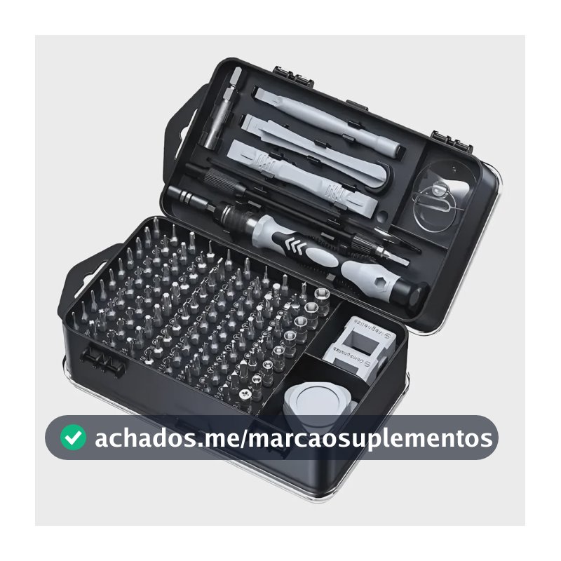 Kit Chave Precisão 115 Em 1 Magnética Torx Para Celular