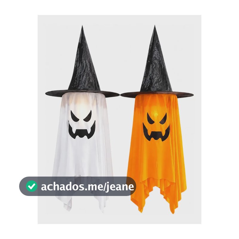 Kit Decoração Festa Halloween: 2 Fantasmas Luminosos