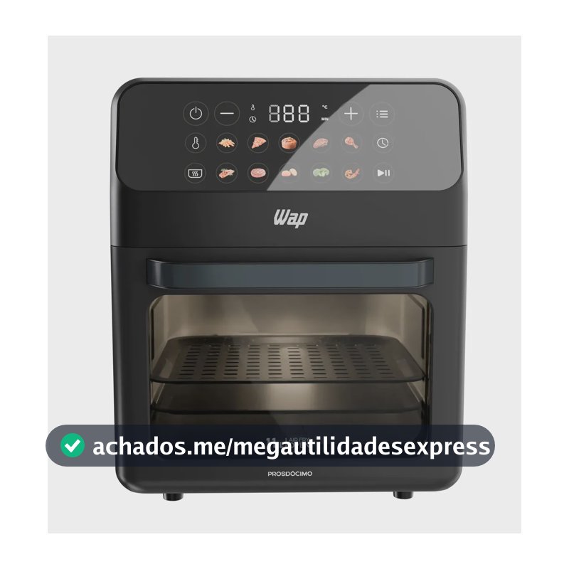 Air Fryer Oven 11 Litros Wap Waod4 Grey Stone Painel Digital 11 Funções 127V