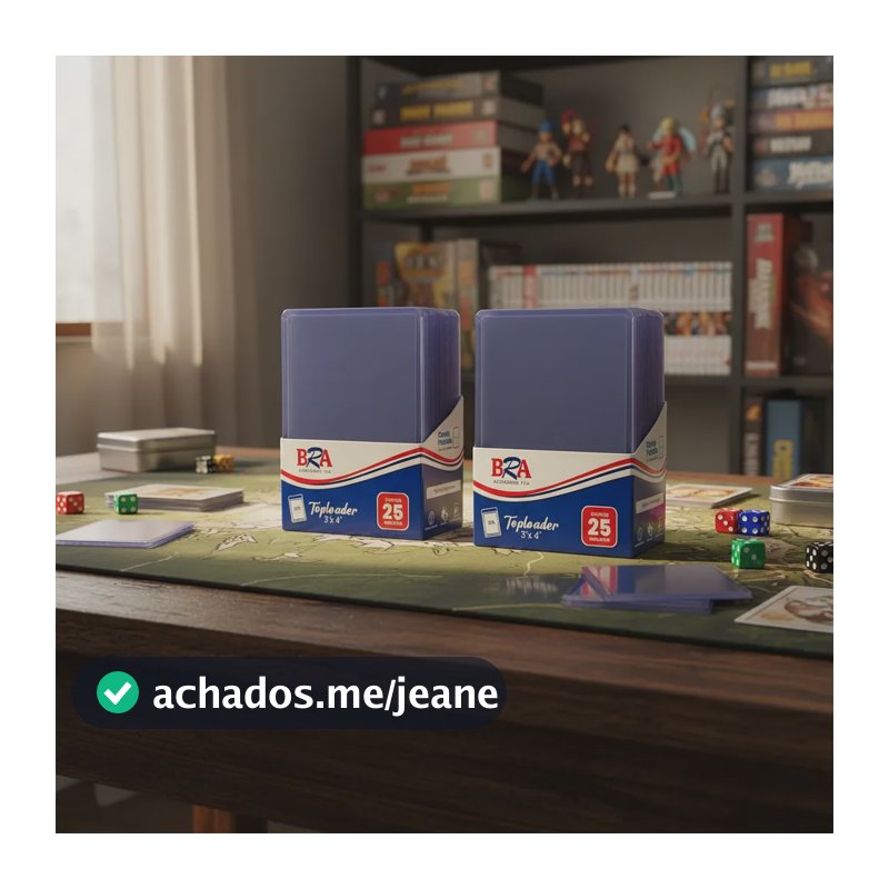 50 Toploader Bra P/cards Pokemon Magic, Lorcana E Outros Bra Português