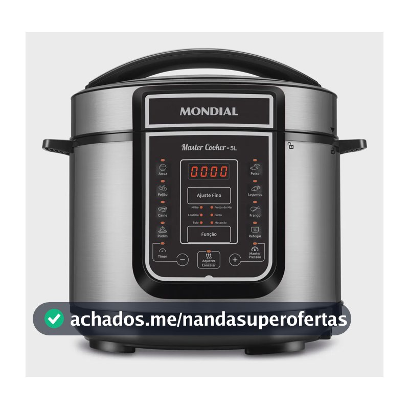 Panela de Pressão Elétrica Digital 5L Mondial 900W - PE-38