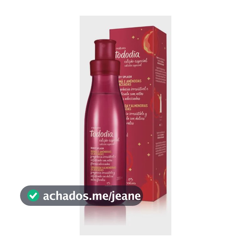 Body Splash Natura Tododia Romã E Amêndoas Glaceadas 200ml