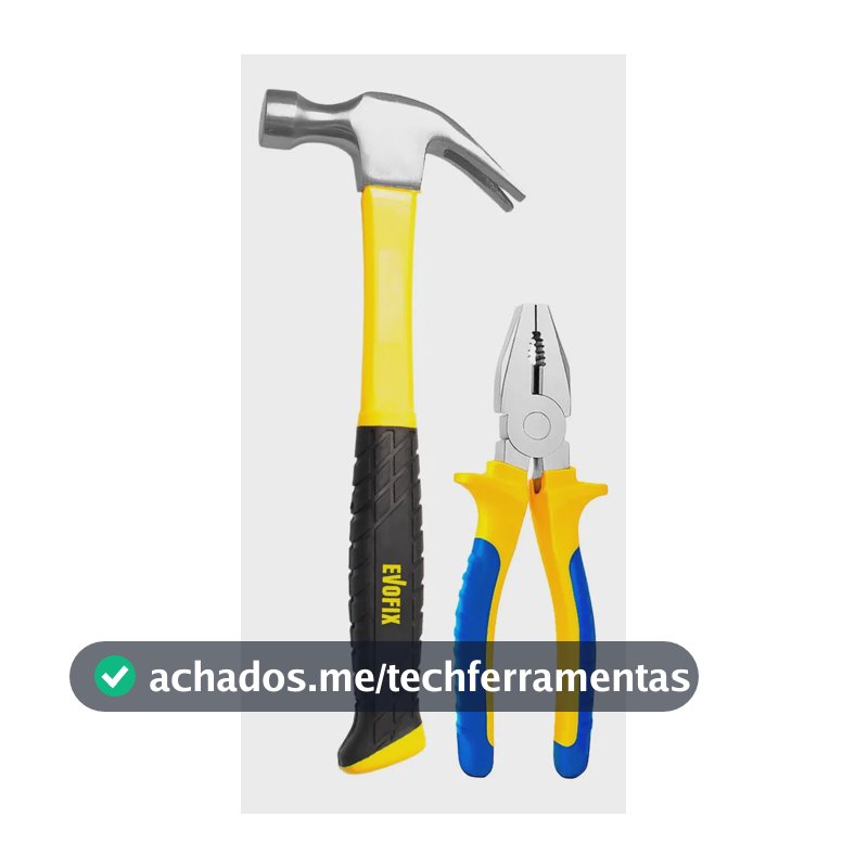 Kit Martelo Unha 29mm 700g + Alicate Universal 8” em Aço para Construção Manutenção Reparos Marcenaria Oficina Uso Profissional e Doméstico