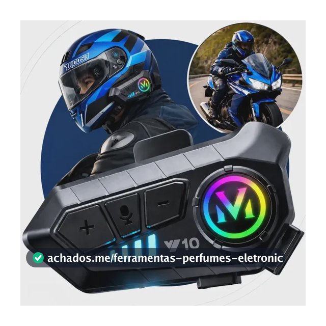 Fone De Ouvido Para Capacete Intercomunicador Bluetooth Headset Rgb Sem Fio Música GPS Chamadas Handsfree Alta Potência Woosh