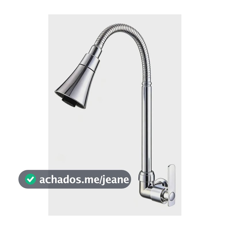 Torneira Cozinha Monocomando Articulável com Arejador Para Parede Cromada