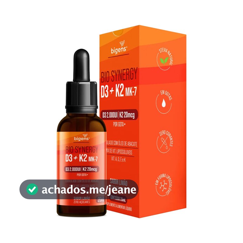 Bio Synergy D3 2000ui + K2 Mk7 20mcg + Vit. A, E - Bigens