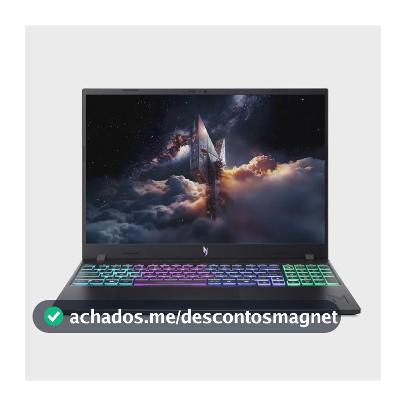 Notebook Gamer Acer Nitro V16 ANV16-I31-70Z0 Intel Core 7 240H 16GB RAM 512GB SSD RTX5060 Windows 11 Home 16"
