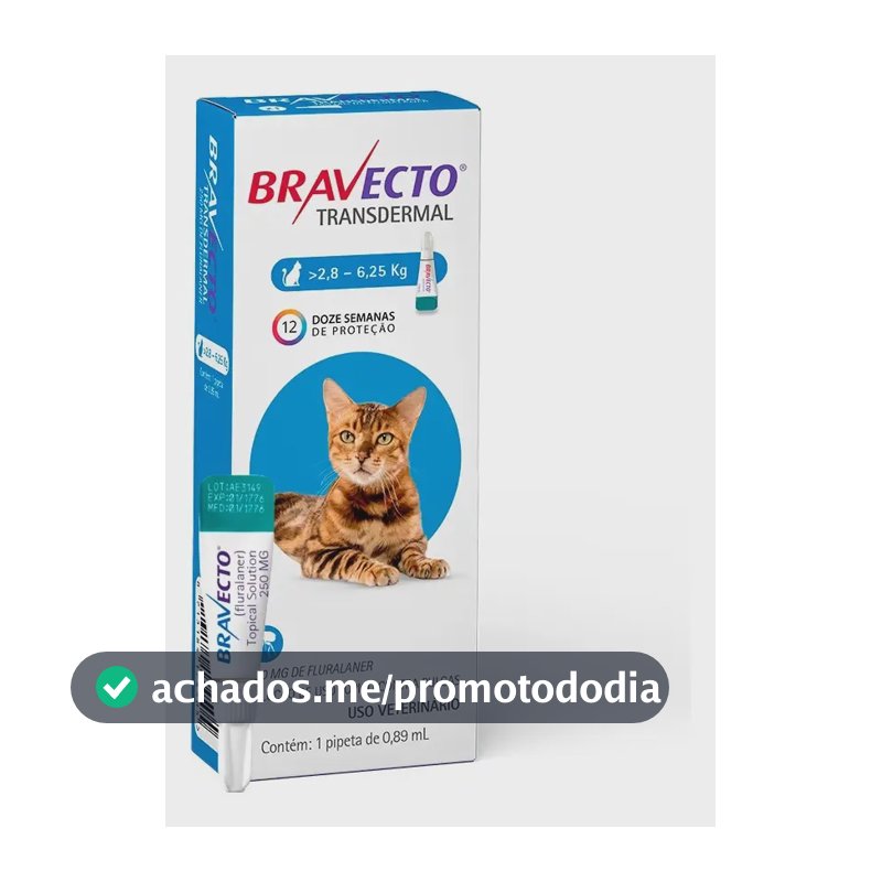 Antipulgas Bravecto® Gatos Transdermal 250mg Azul