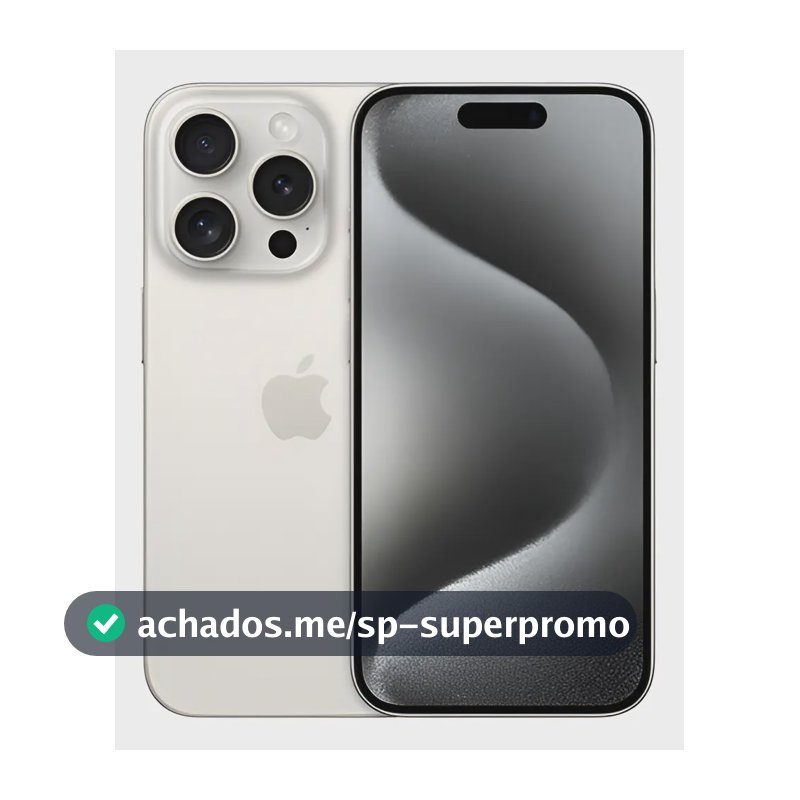Apple iPhone 15 Pro (256 GB) - Titânio Branco (Novo com caixa aberta)