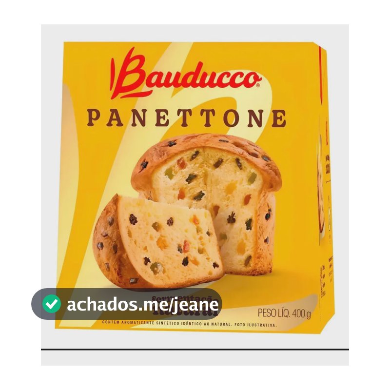 Panettone Bauducco com frutas cristalizadas e uvas passas caixa 400g