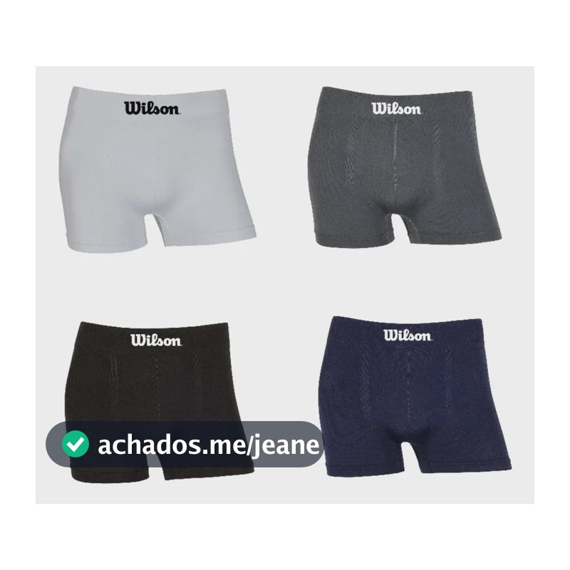 Kit 4 Cuecas Boxer Wilson Microfibra Original Conforto Ideal Sortidas Liso G