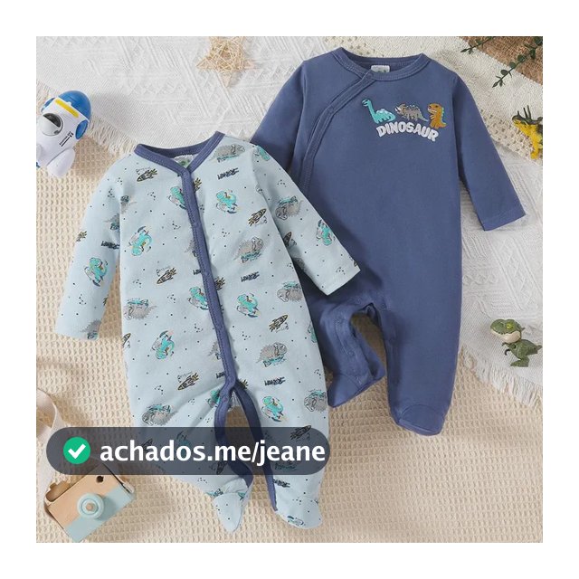 2pzs Mameluco Bebé Varón Manga Larga Con Pies Recién Nacido Blue 6-9m Animal Print