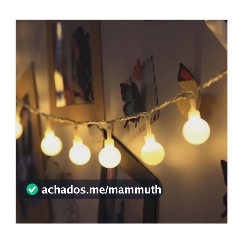 Cordão Luzes Bolinha LED 3m 20 Lâmpadas Branco-quente Saara Web