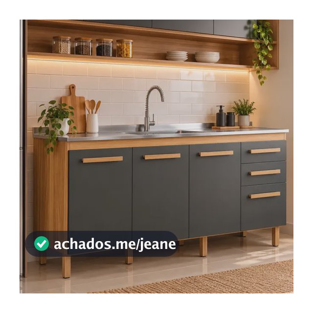 Balcão Cozinha Gabinete Para Pia 160cm 4p Sem Tampo