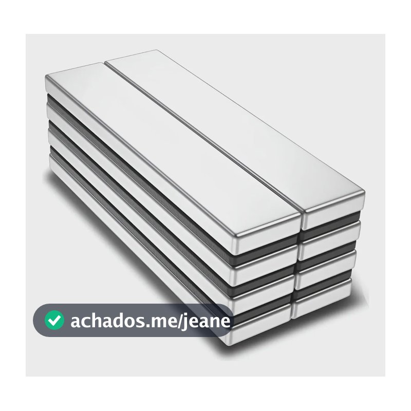Imã De Neodímio Super Forte 40mm X 9mm X 2mm - 4 Peças