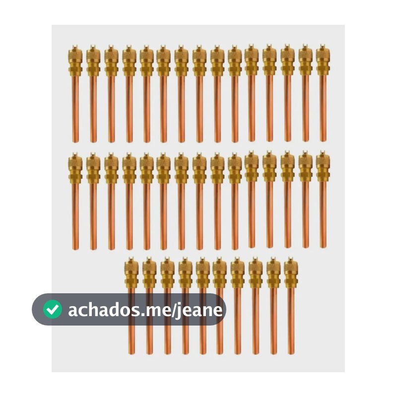 Válvula De Serviço Schrader 1/4 100mm 40 Unidades