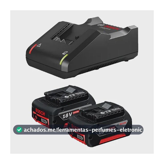 Kit 2 Baterias Gba18v4ah + Carregador Bosch Gal18v-40 Bivolt
