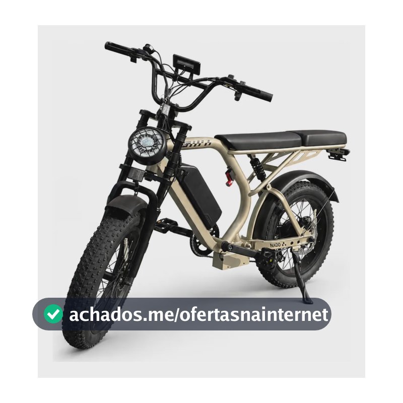Nado K3 Bicicleta Elétrica Scooter 750w Bike Aro20 Lítio 48v Dourado