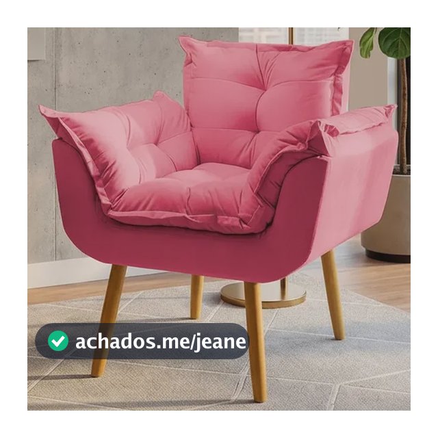 Poltrona De Amamentação Alice Confortável Sala Tecido Suede