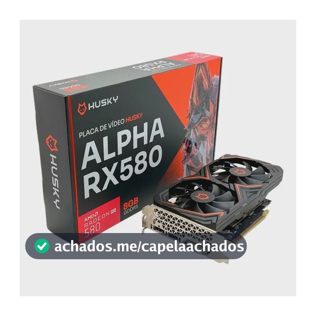 Placa De Vídeo Husky Alpha Amd Radeon Rx 580 8gb Gddr5