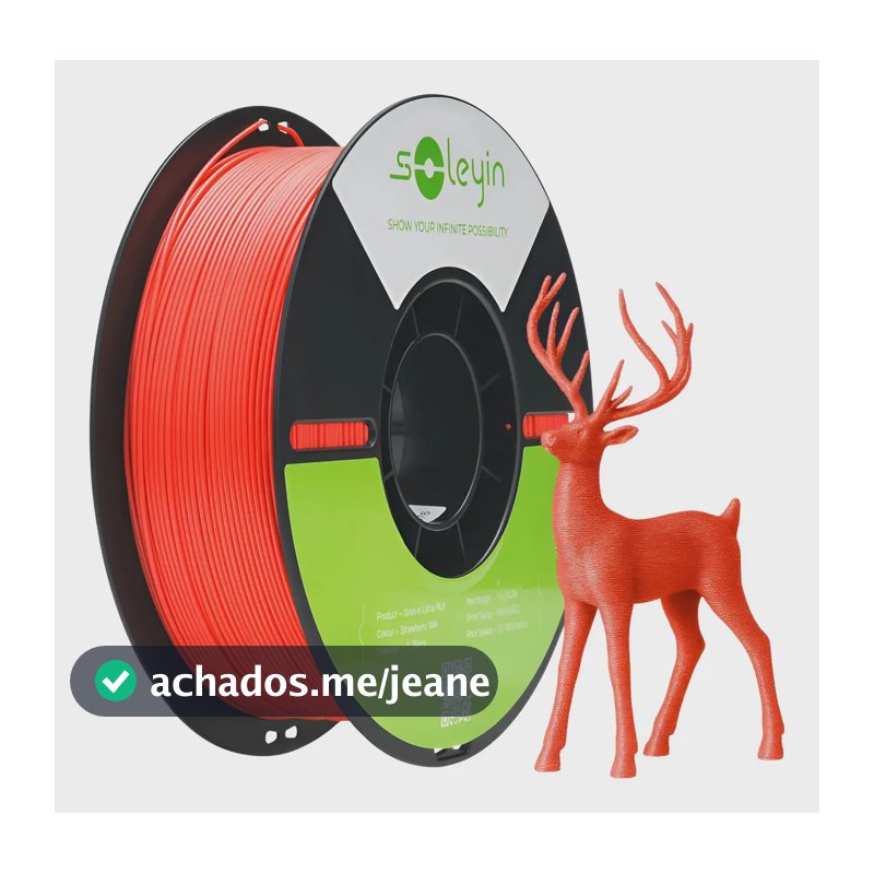 Filamento Creality Soleyin Ultra Pla 1kg - Alta Precisão Cor Morango Leite