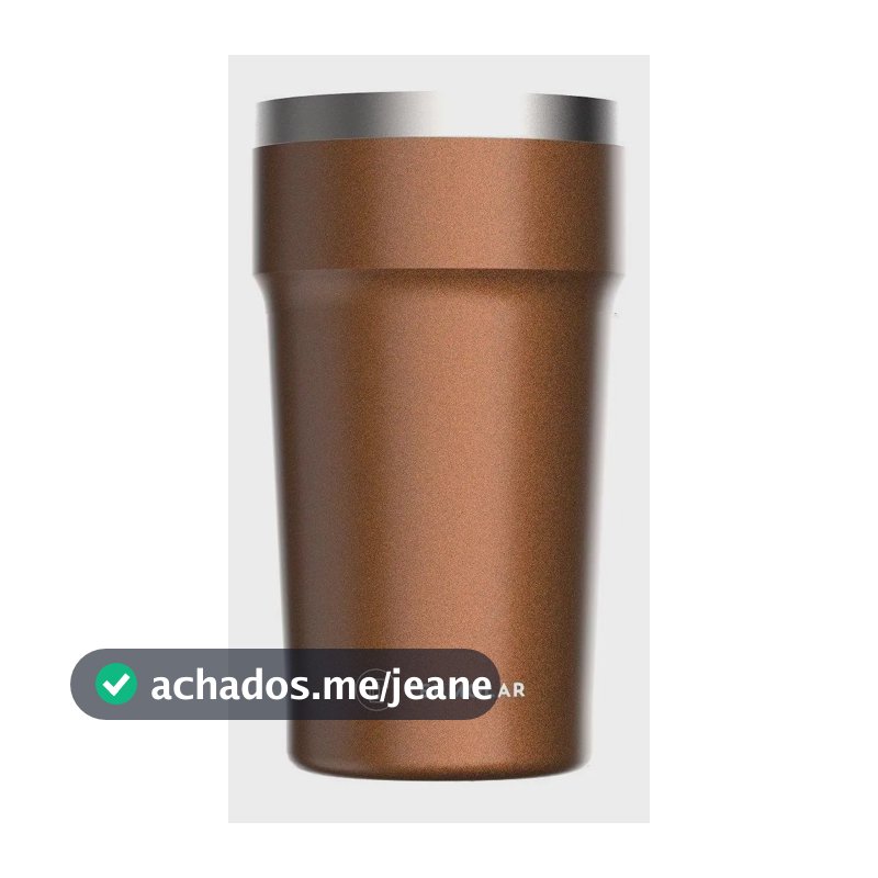 Copo Térmico Para Cerveja Café Chá Chopp 500ml S/ Tampa Cor Laranja Liso