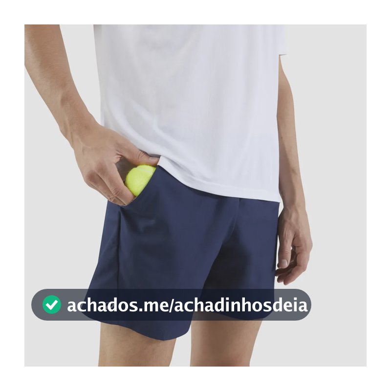 Shorts Masculino De Tênis Dry 100 Artengo Azul-marinho Liso Gg