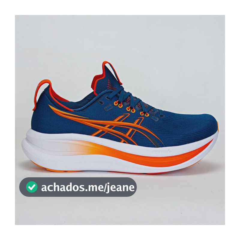 Tênis Asics Gel Nimbus 28 Corrida Masculino Azul/amarelo 42