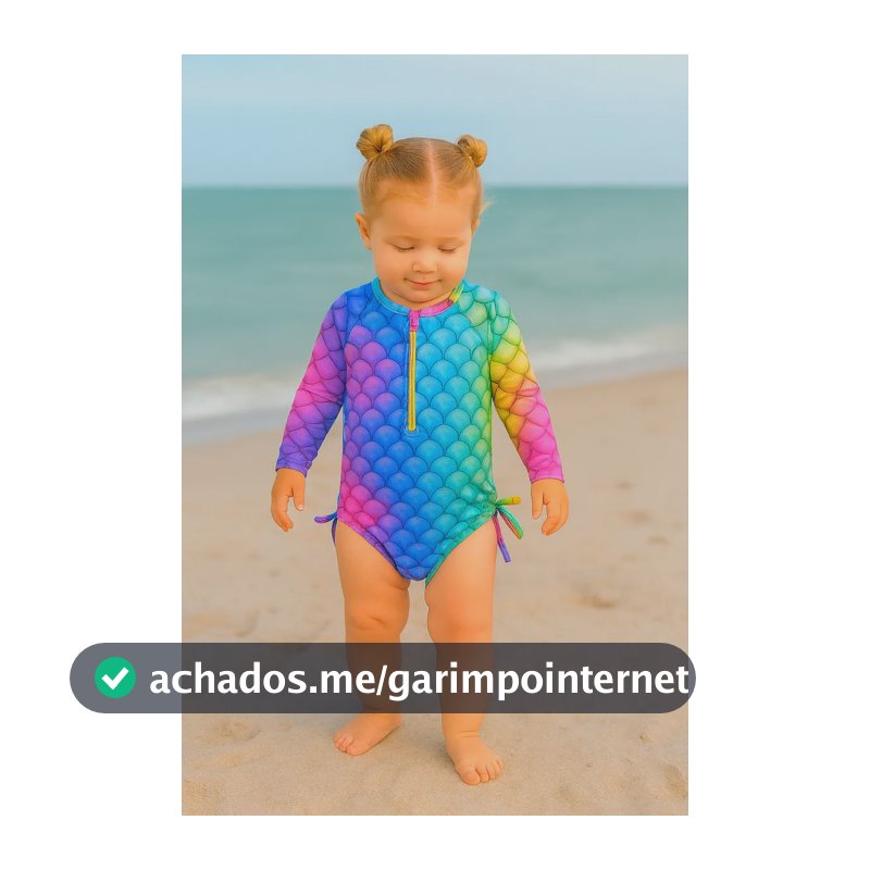 Biquini Maio Praia Natação Infantil Bebê Protecao Uv Cor Fúcsia Tamanho 6-9 M