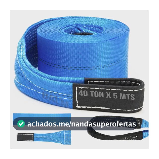 Cinta Fita 40 Toneladas X 5 Metros Reboque Guincho 4x4 100mm