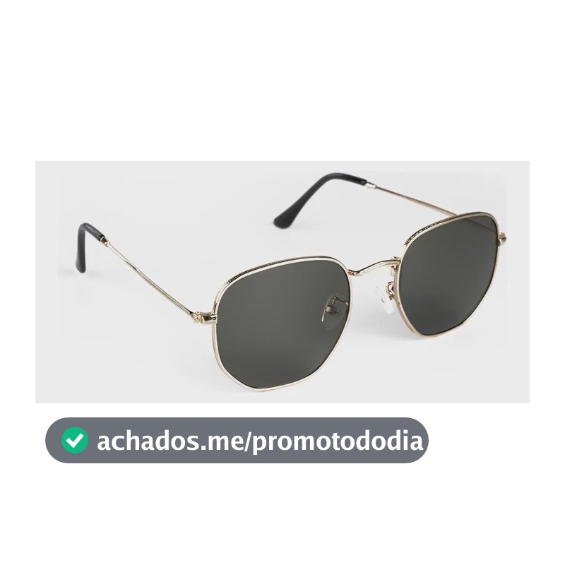 Óculos De Sol Saint Germain Dourado Harbor Aviador Uv400 Lente Preto Desenho Espelho