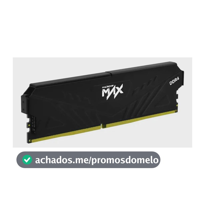 Macrovip MVX32N16/8 Max Memória RAM DDR4 8GB 3200MHz CL16 Alto Desempenho para Desktop