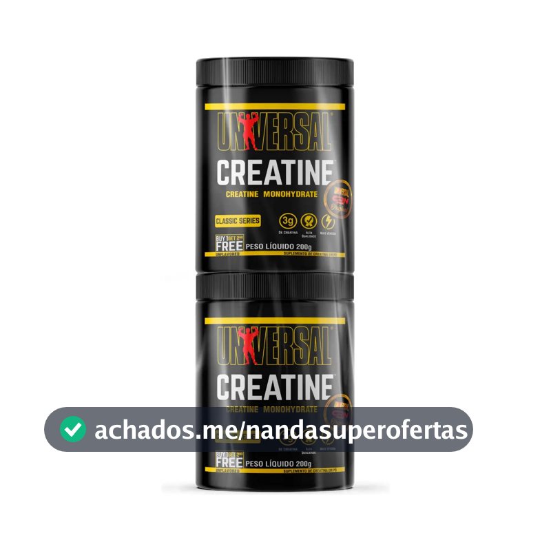 Kit Creatina Monohidratada Universal Nutrition 400g Pura sem Sabor