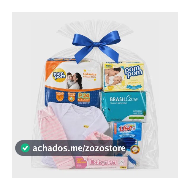 Kit Pom Pom Chá De Bebe Presente Fraldas Lenços Pomada