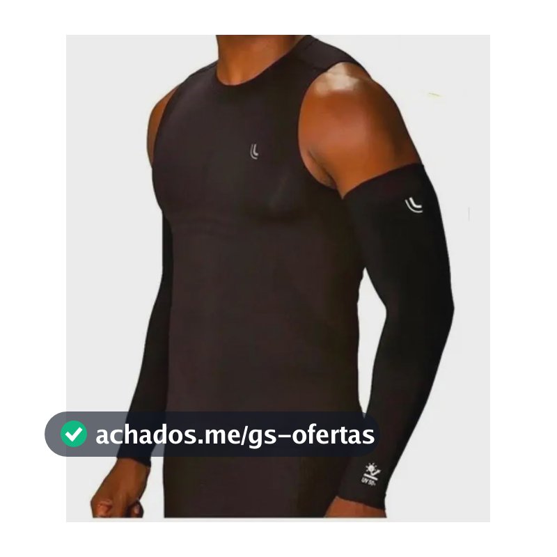 Manguito Lupo Proteção Solar Uv 50+ Vôlei Ciclismo Cor Preto Tamanho P